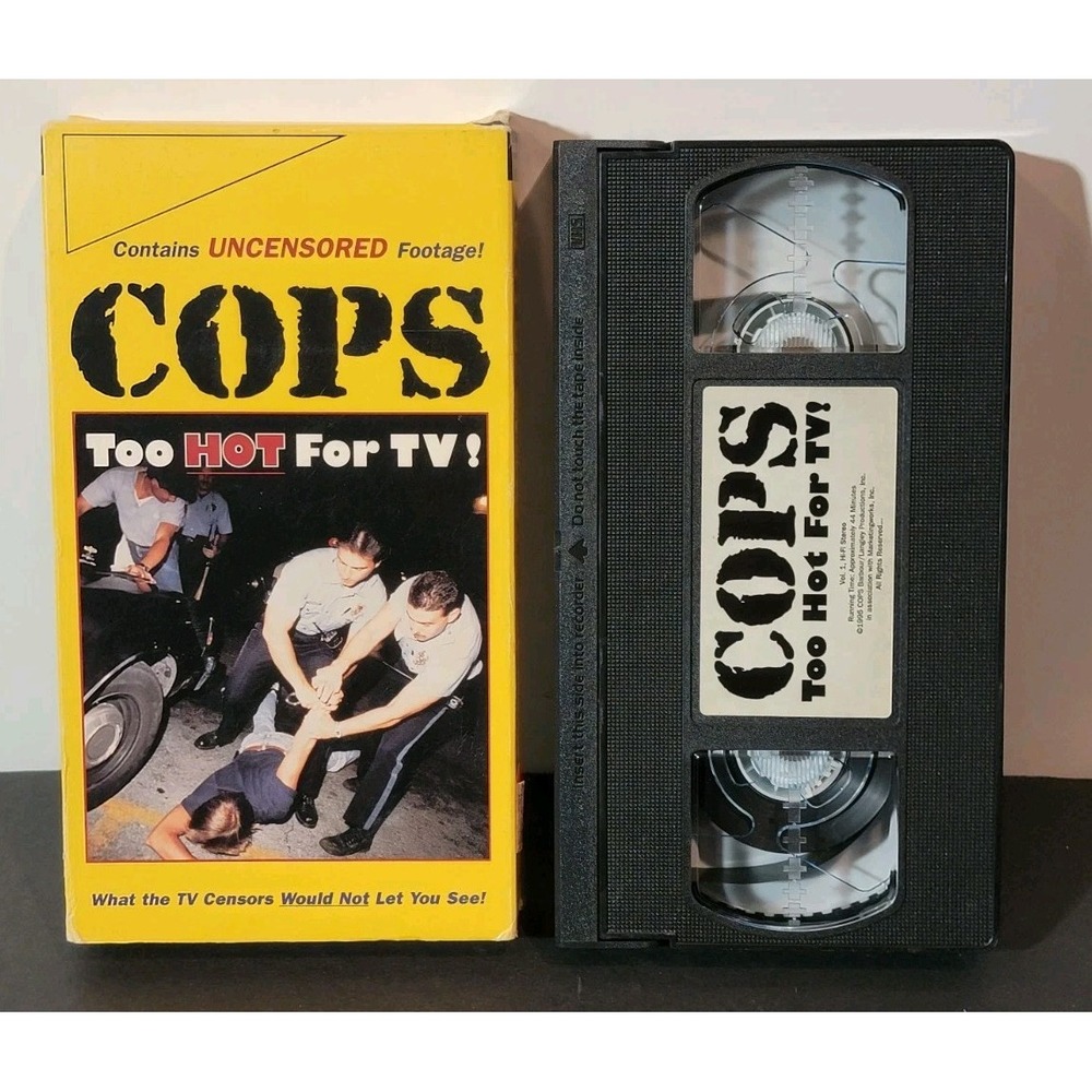 1995 COPS Too Hot for TV Volume‎ 1 VHS Tape Barbour Langley Productions Tested